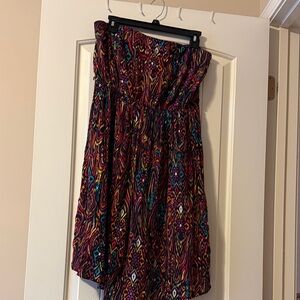 Torrid Multicolor Strapless Dress
